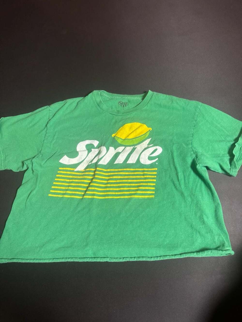 Fifth Sun Sprite Graphic Cropped T-Shirt Green Size S